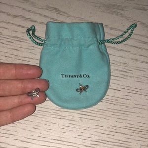 Tiffany Sterling Silver Bow Earrings